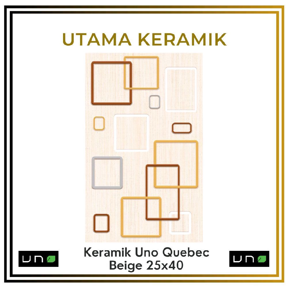 Keramik Uno 25x40 Quebec Beige - Keramik Dinding Beige