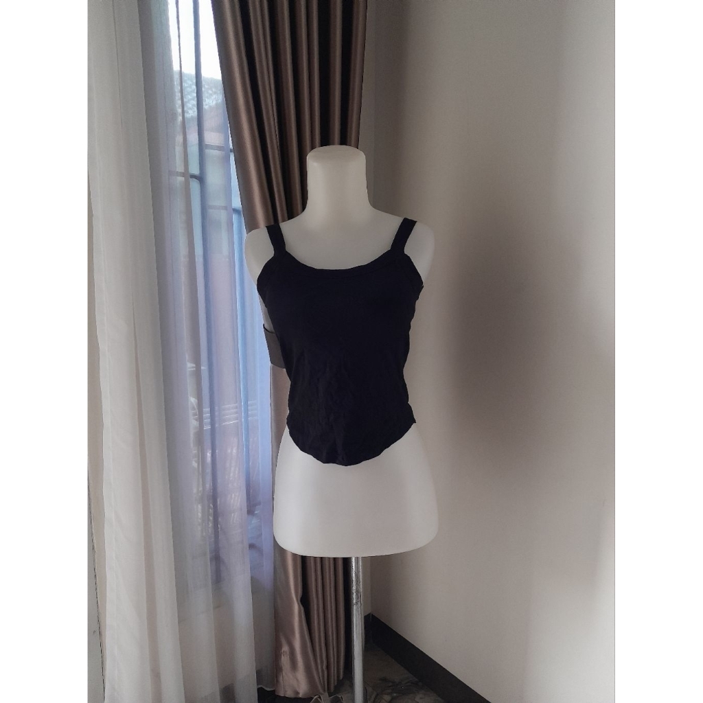 Tanktop  Bra Crop Hitam, Tanktop Crop Hitam