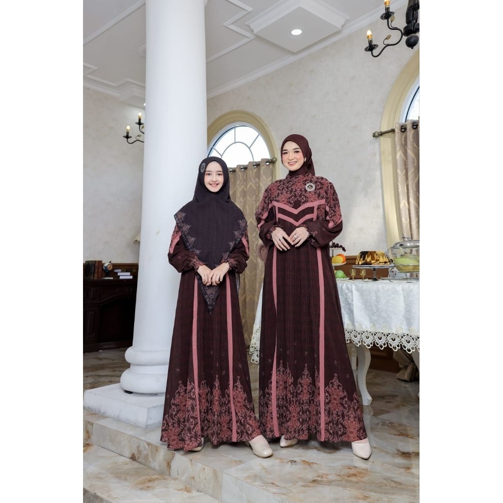 AC ORIGINAL Khalisa Series Gamis Anak Perempuan Set Khimar Syar'i