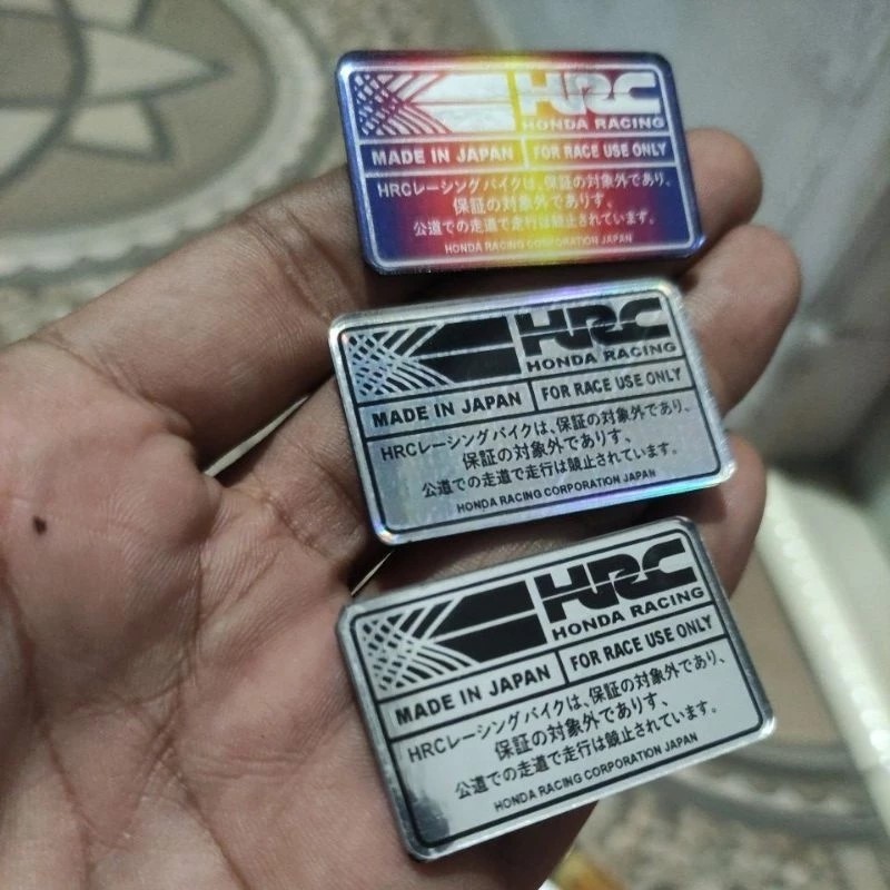 emblem tutup sensor HRC japan vario 125/150 bahan acrilic