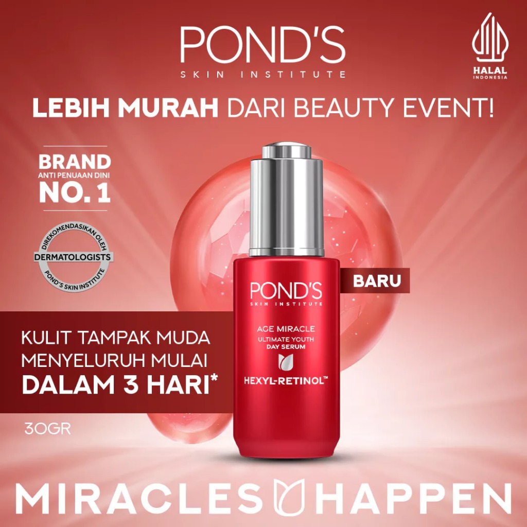 Ponds Age Miracle Anti Aging Serum 30G Retinol Niacinamide