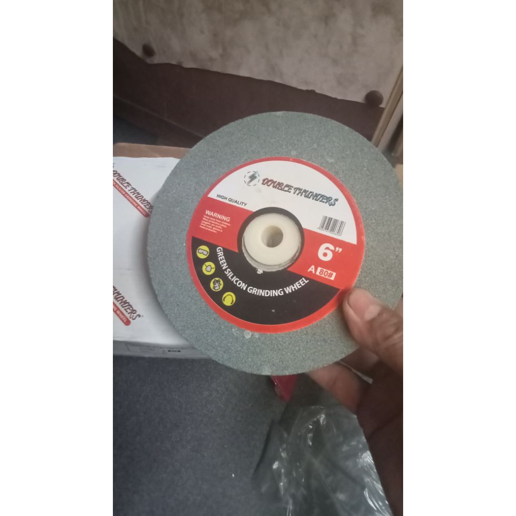 Batu gerinda duduk 6 inch x 1" batu Adah poles batu akik.