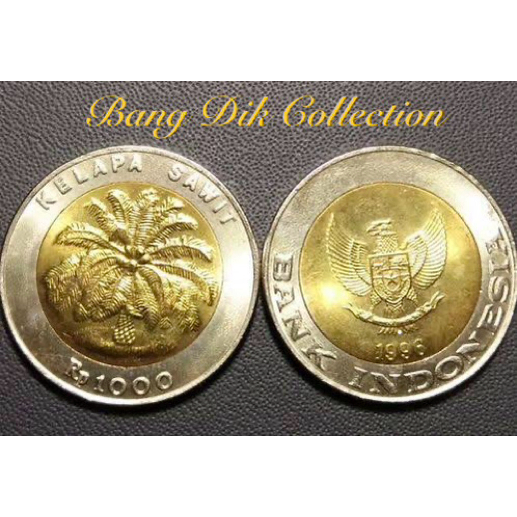 5 KEPING UANG KUNO INDONESIA 1.000 KELAPA SAWIT 1996