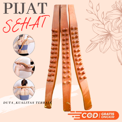 alat pijat kayu manual tongkat gua sha untuk pijat punggung leher kaki // alat pijat kayu original