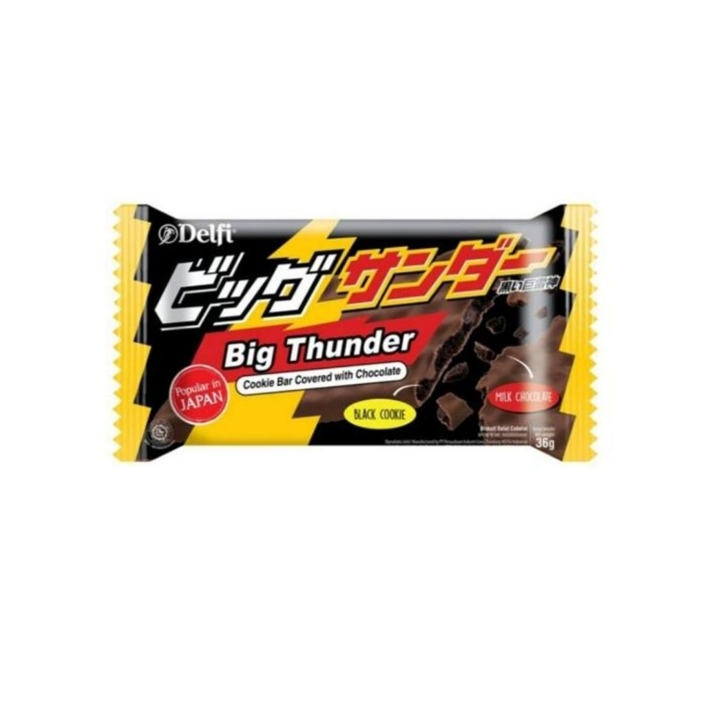 delfi big thunder cookie bar covered with chocolate 36g