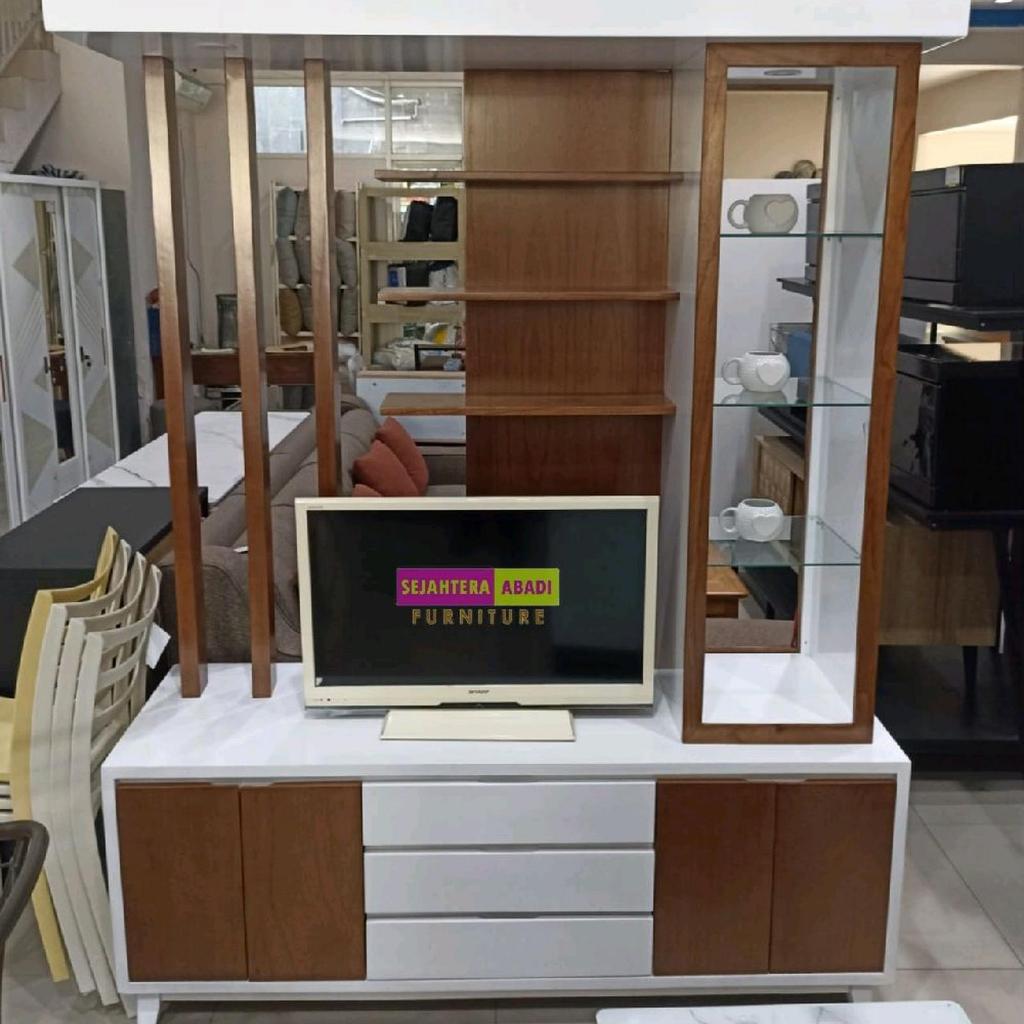 Partisi penyekat ruangan OTARU ORI 100% sekat ruangan divider bufet tinggi bufet besar lemari hias l