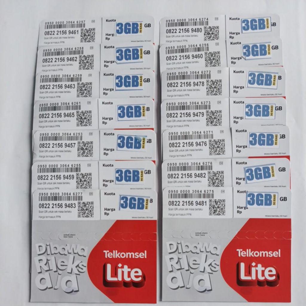 Nomor Cantik Telkomsel Triple Bonus Kuota 3gb 082221