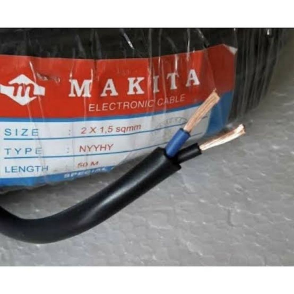 KABEL SPEAKER MAKITA 2x1,5 SERABUT TEMBAGA MURNI 50 METER