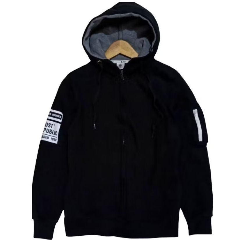 Hoodie ghost republik, hd ghost republic, Hoodie side pocket, Zipper Hoodie ghost republic