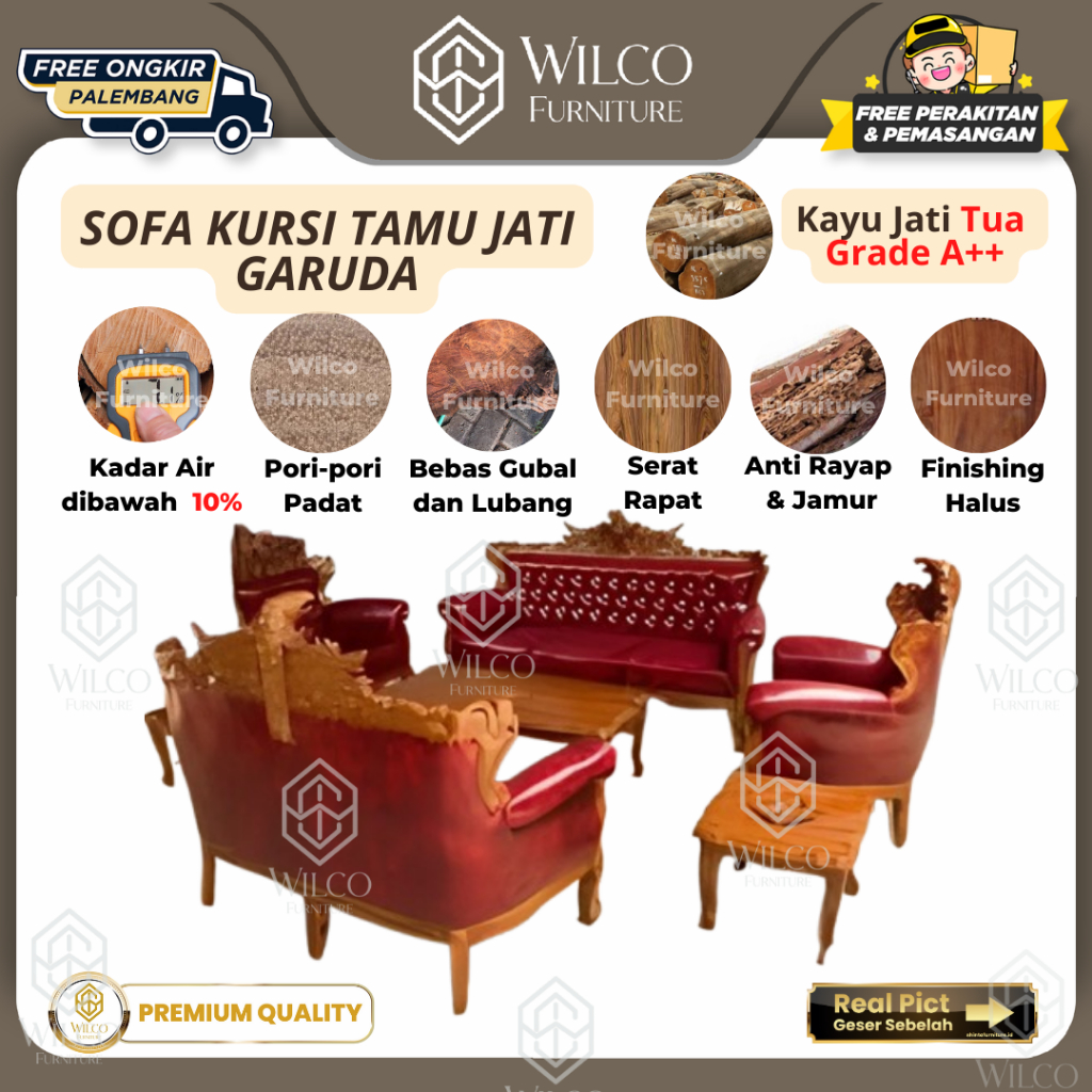 Sofa Tamu Jati Garuda | Kursi Tamu Jati Garuda | Sofa Kursi Ruang Tamu Jati