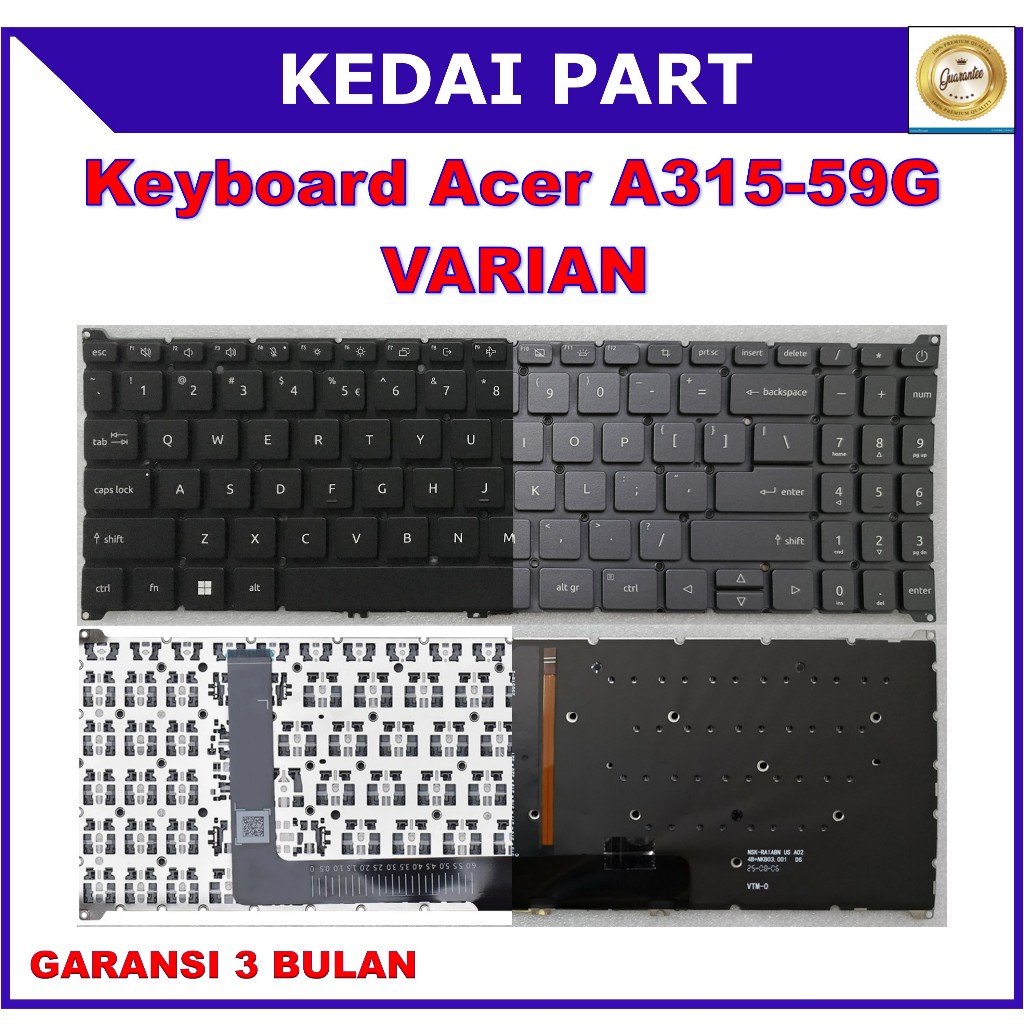 Keyboard Acer Aspire 3 A315-24 A315-24p A315-24PT A315-24T A315-59 A315-59UB A315-59G