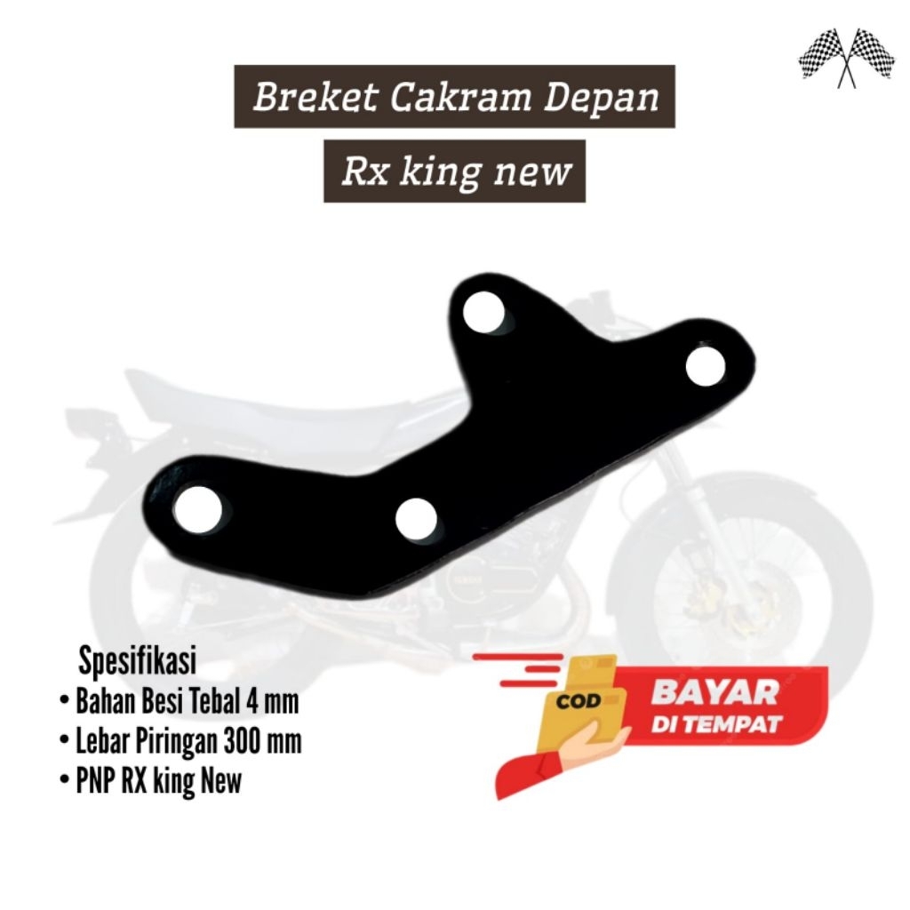 Breket  Bracket RX King New 300 mm Kaliper standar|Breket pitingam depan RX King baru