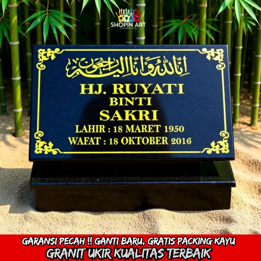 SHOPIN.ART - BATU NISAN GRANIT UKURAN 20X30 Nisan Datar