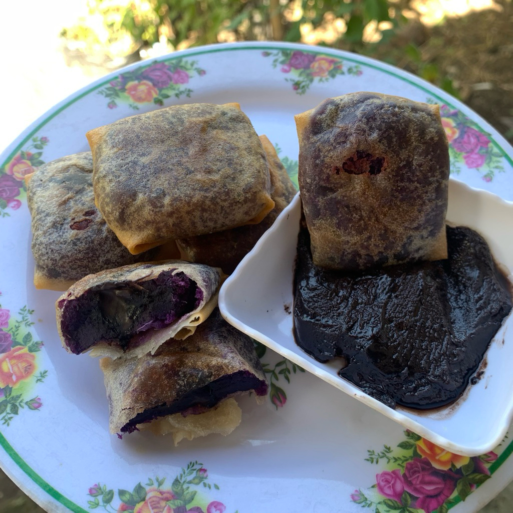 ubi ungu coklat lumer frozen