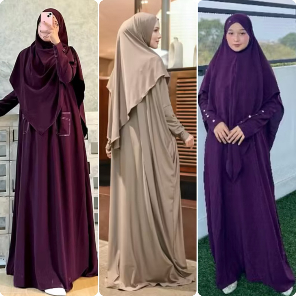 prelove gamis set khimar buat umroh