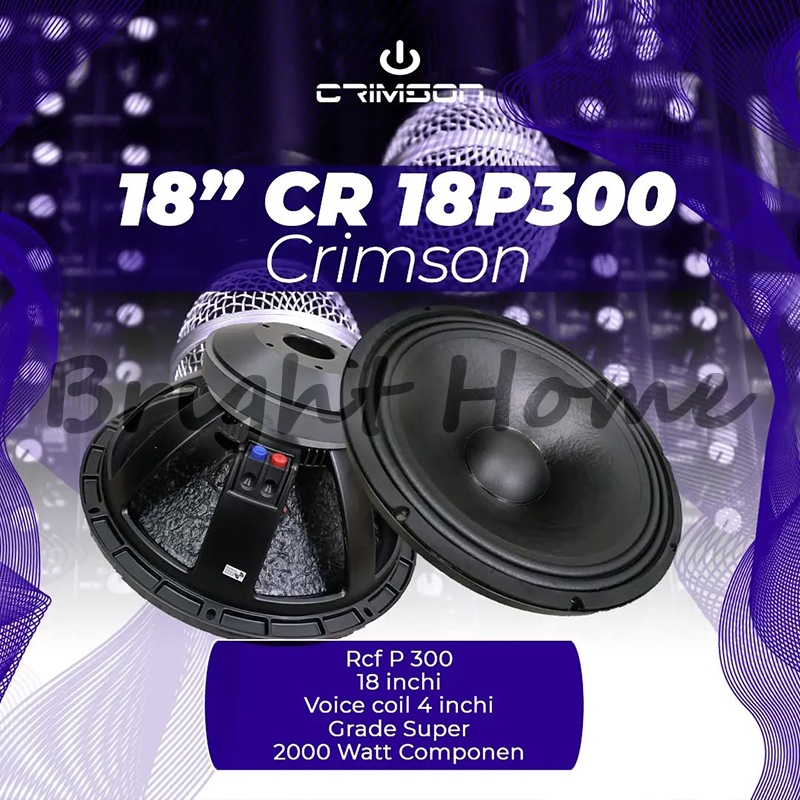 CRIMSON CR-18P300 CR18P300 Subwoofer Speaker 18 " Komponen Audio Profesional 18 Inch