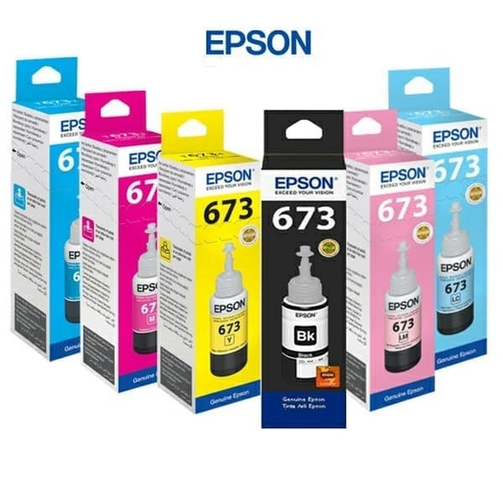 Tinta Printer Epson Original 673 T673 Original Tinta Refill Printer L800 L805 L850 L1800