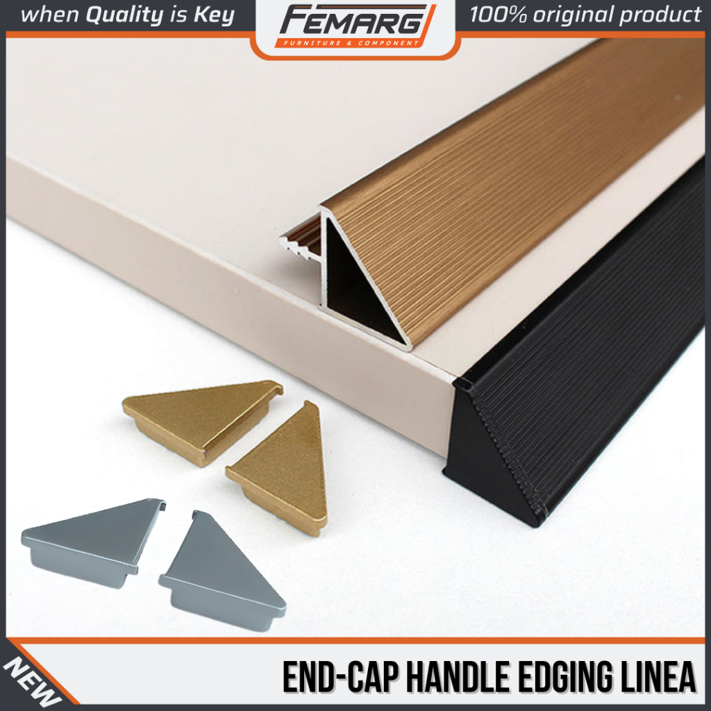 End Cap Handle Edging Linea Aluminium FEMARG