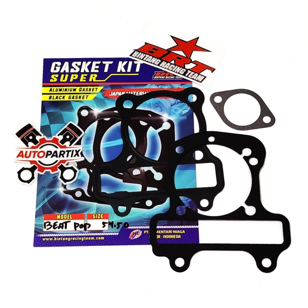 PAKING ATAS BAWAH BRT BEAT SCOOPY SPACY VARIO 110 FI ESP Starter Halus 54.5mm GASKET BRT PAKING BLOK