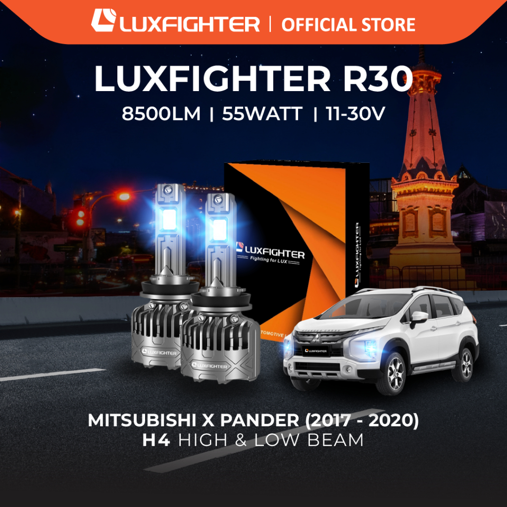 LUXFIGHTER R30 H4 LAMPU MOBIL LED MITSUBISHI XPANDER 2017-2020 PNP
