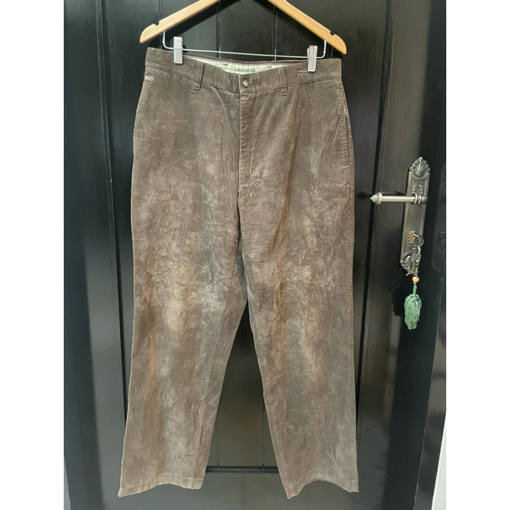 SuperhotG - Preloved Celana Lacoste Pria Corduroy