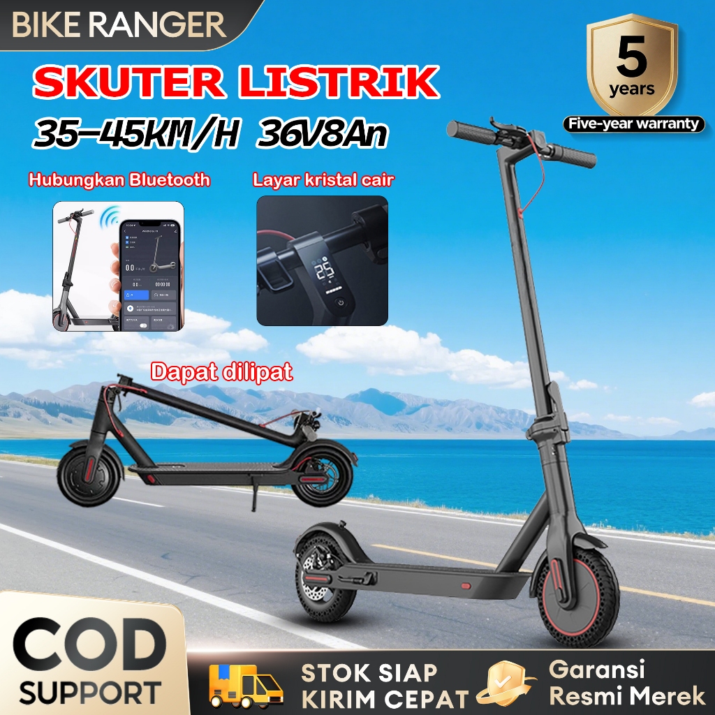 Anchi new Skuter Listrik Skuter Listrik Lipat untuk Dewasa Jarak Tempuh 45 kilometer