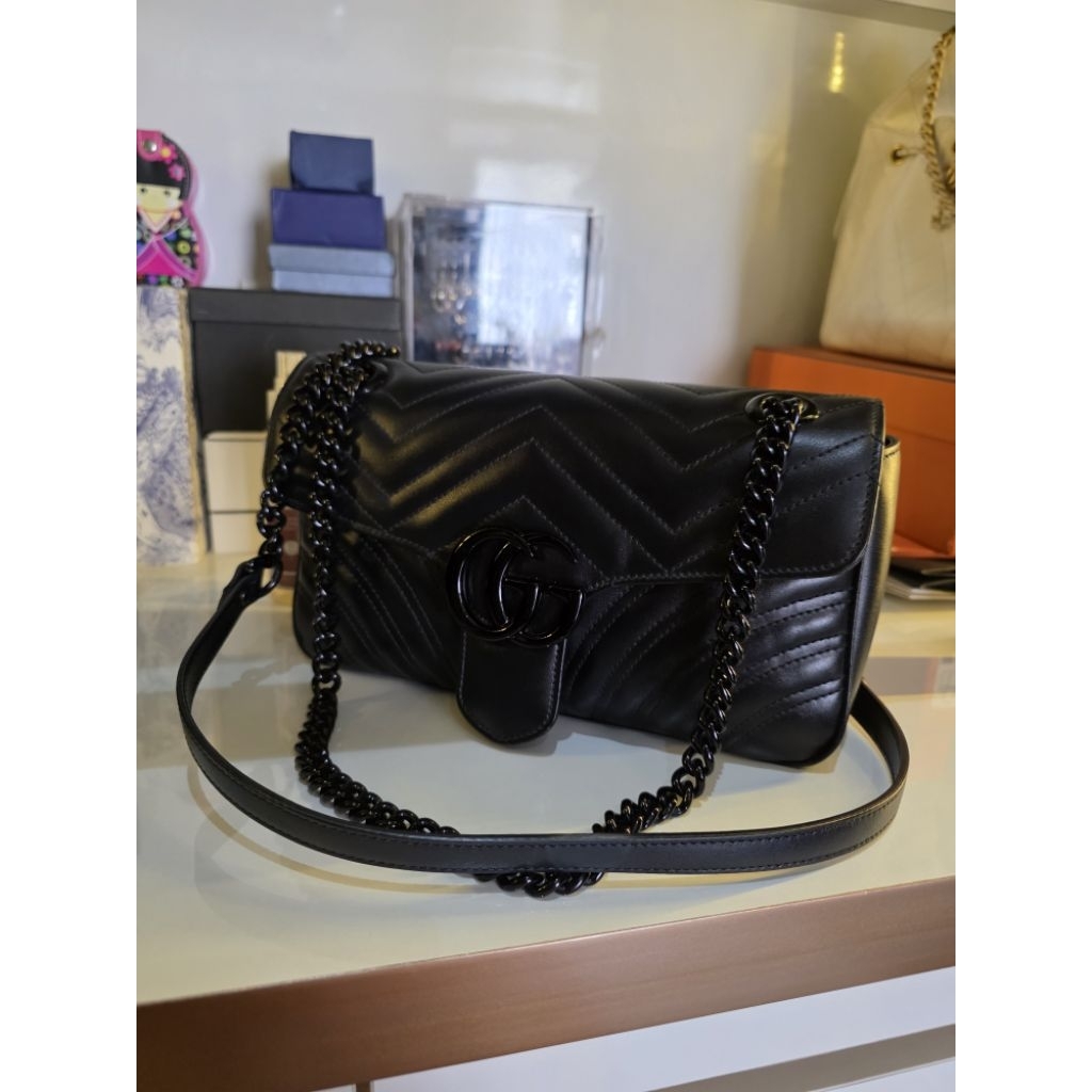 Black Gucci marmount bag woman ori [preloved]