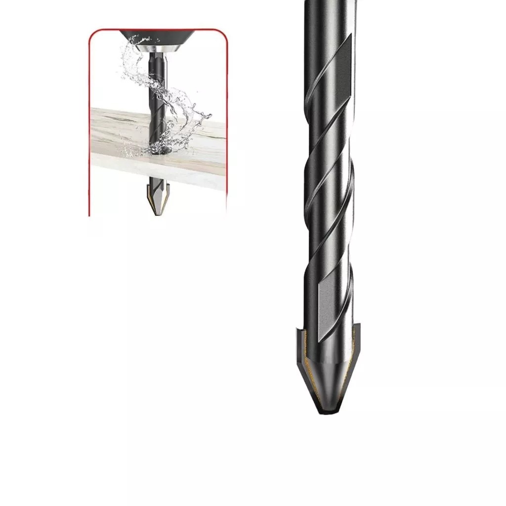 Mata Bor Beton / Besi / Granit / Kayu Multifungsi Mata Super (-) Min Pendek Hitam 6mm / 8mm / 10mm /