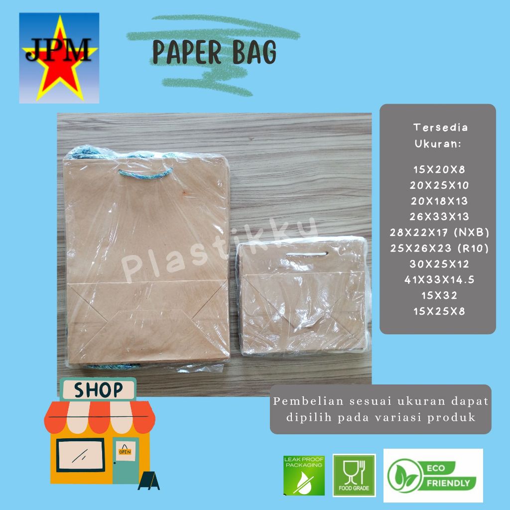 Paper Cake Bag Craft / Paper Bag Polos  / Paper Bag Coklat  / Tas Souvenir /  Paper Bag