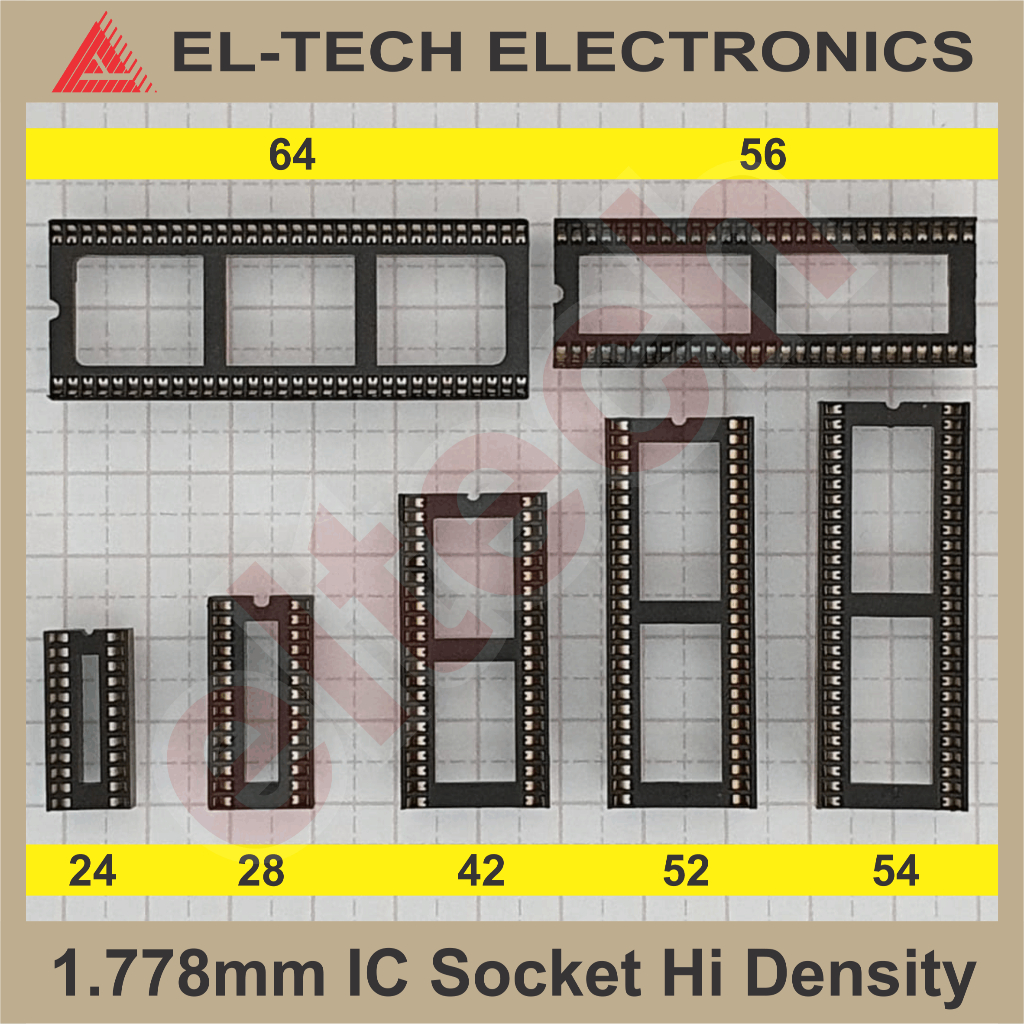 IC Socket 1.778mm Hi Density 24P 28P 40P 42P 52P 54P 56P 64P Skinny 300mil 400mil 600mil 750mil DIL 