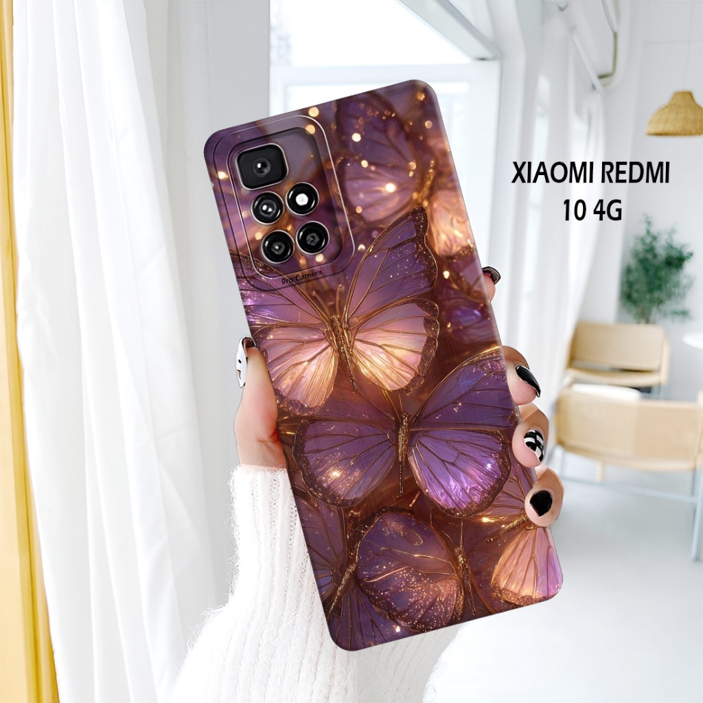 Case Hp Redmi 10 4G Redmi 10 2022 Terbaru -  Cassing Pro Camera Lentur Fashion Case Tpu Silikon Moti