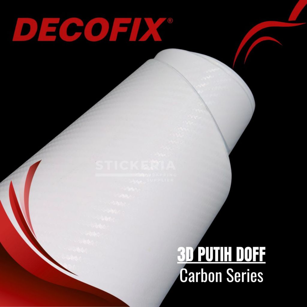 Sticker Carbon Putih 3D Doff Skotlet Karbon Putih Kevlar 3D Dop