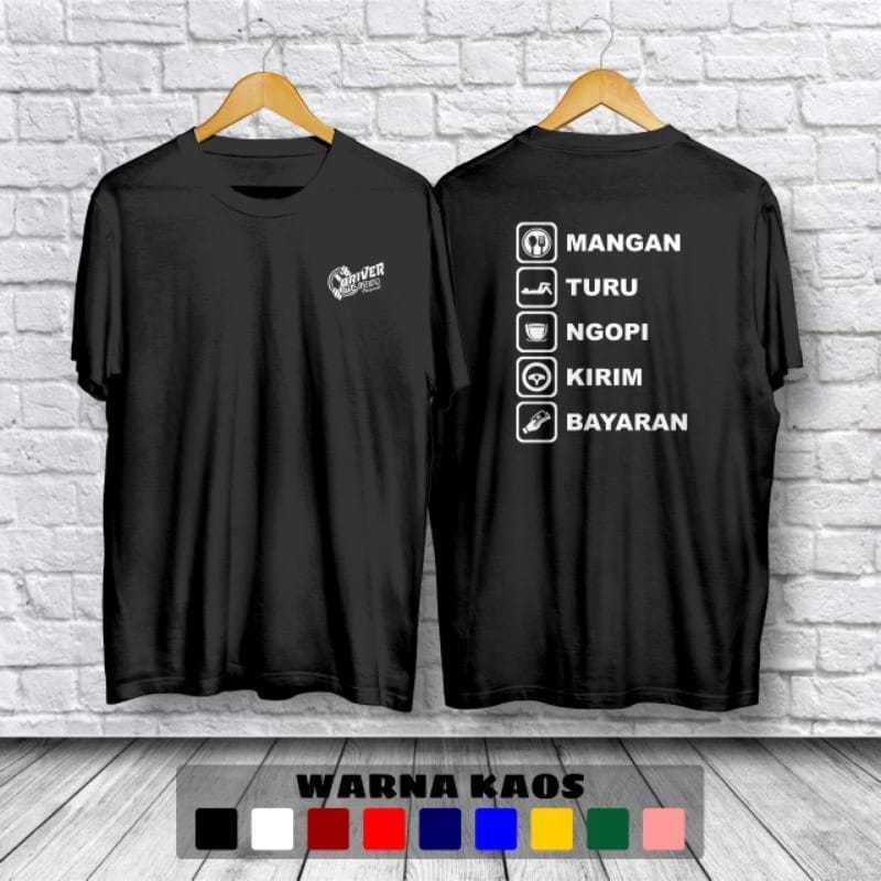 Kaos Baju Mangan Turu Ngopi Kirim Bayaran Baju Distro