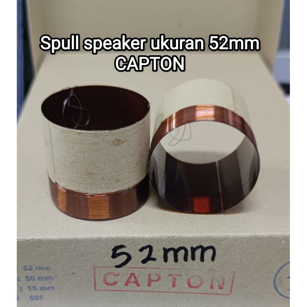 spull speaker diameter ukuran 52 mm capton