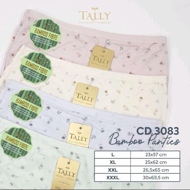 CD 3083 Tally Bamboo Flower Celana Dalam Wanita Dewasa Serat Bambu Semi maxi motif bunga cantik halu