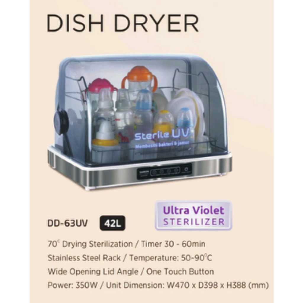 Sanken DD 63 UV Dryer Sterilizer Baby Bottle / DISH DRYER SANKEN DD63