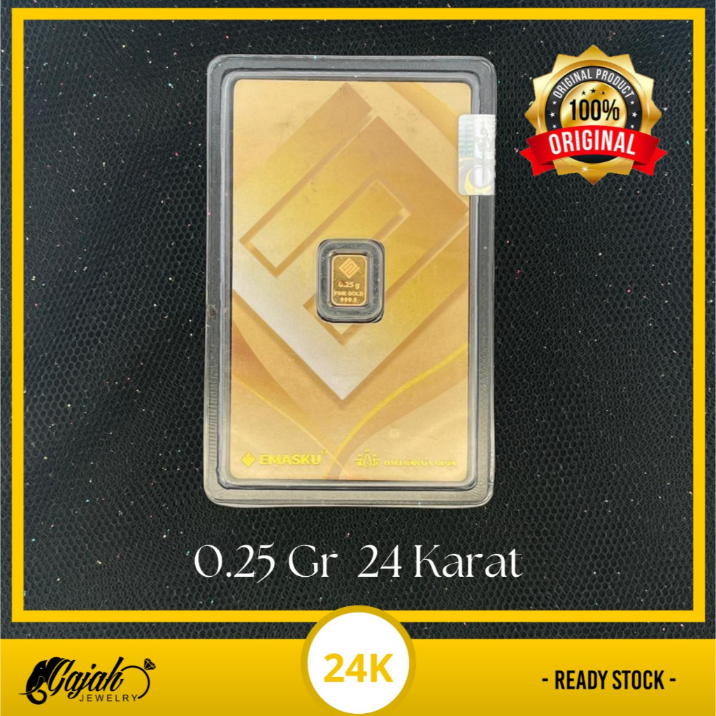 Logam Mulia Bersertifikat PT. Hartadinata Abadi Kadar 24 Karat 0.25 Gram