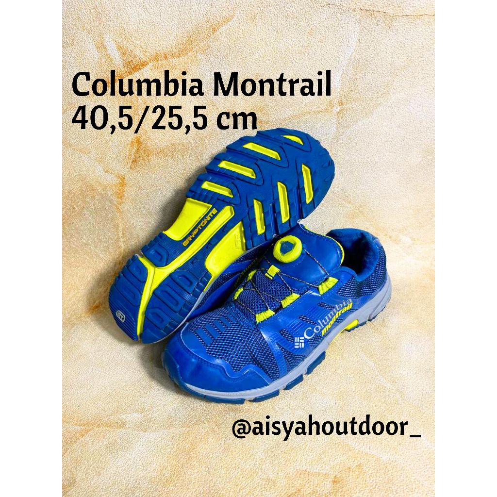 Columbia Montrail 40,5/25,5 cm Sepatu outdoor gunung hiking trailrun sport