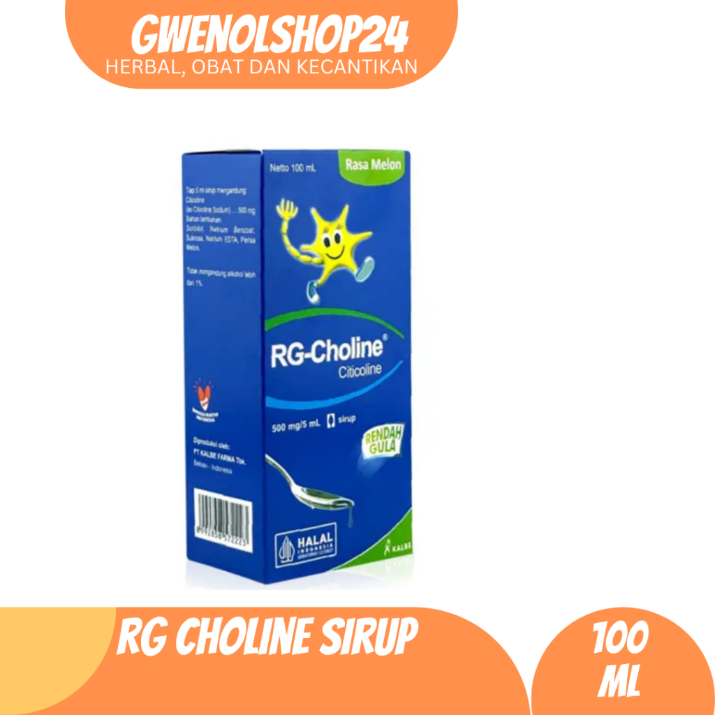RG-Choline Sirup 100ml 60ml Kalbe | RG-Choline Sirup 500 mg/5 ml 60 ml 100ml