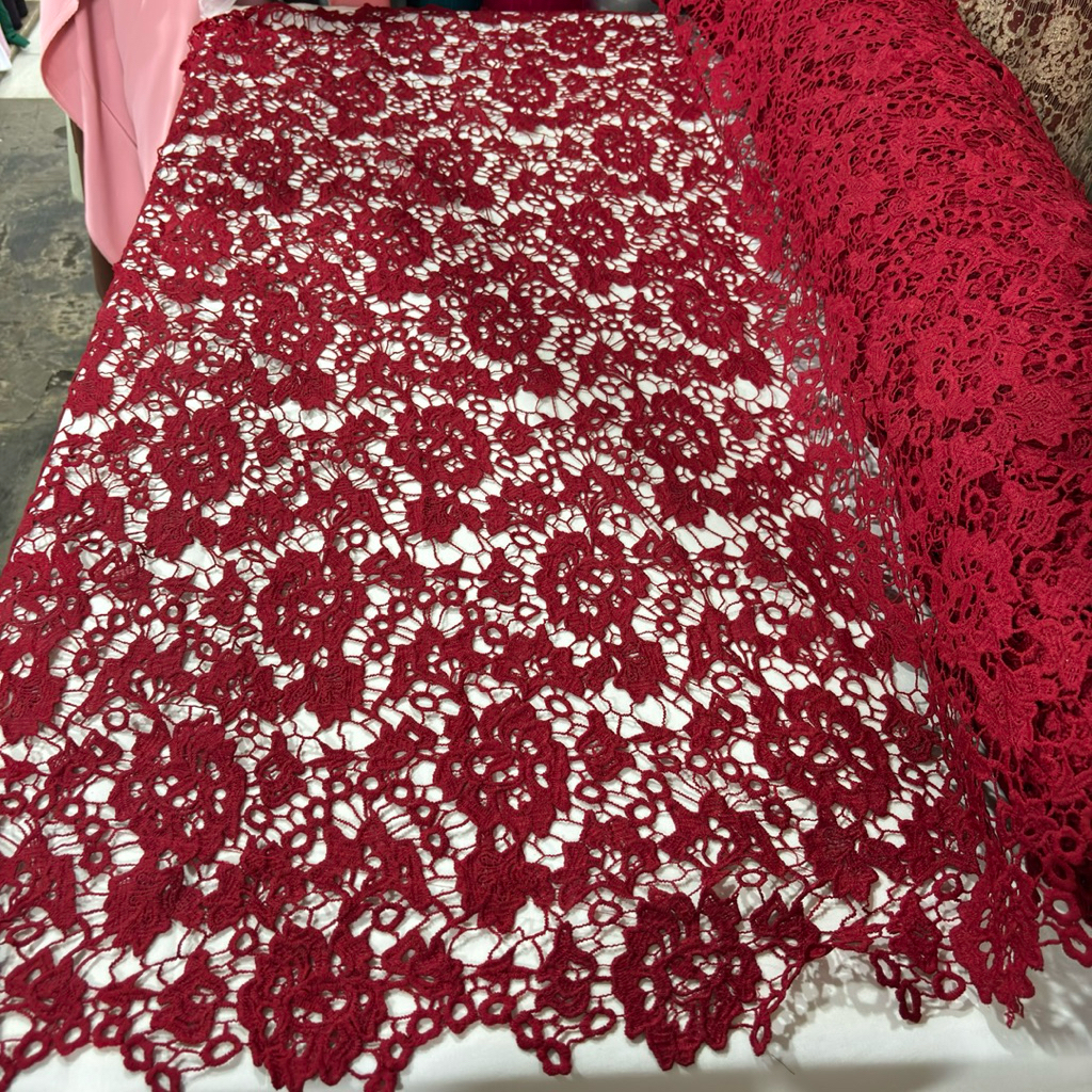 Brokat Prada Oki ~ Bahan Brokat Prada ~ Kain Brokat Prada Premium ~ Bahan Meteran Brokat Prada (harg