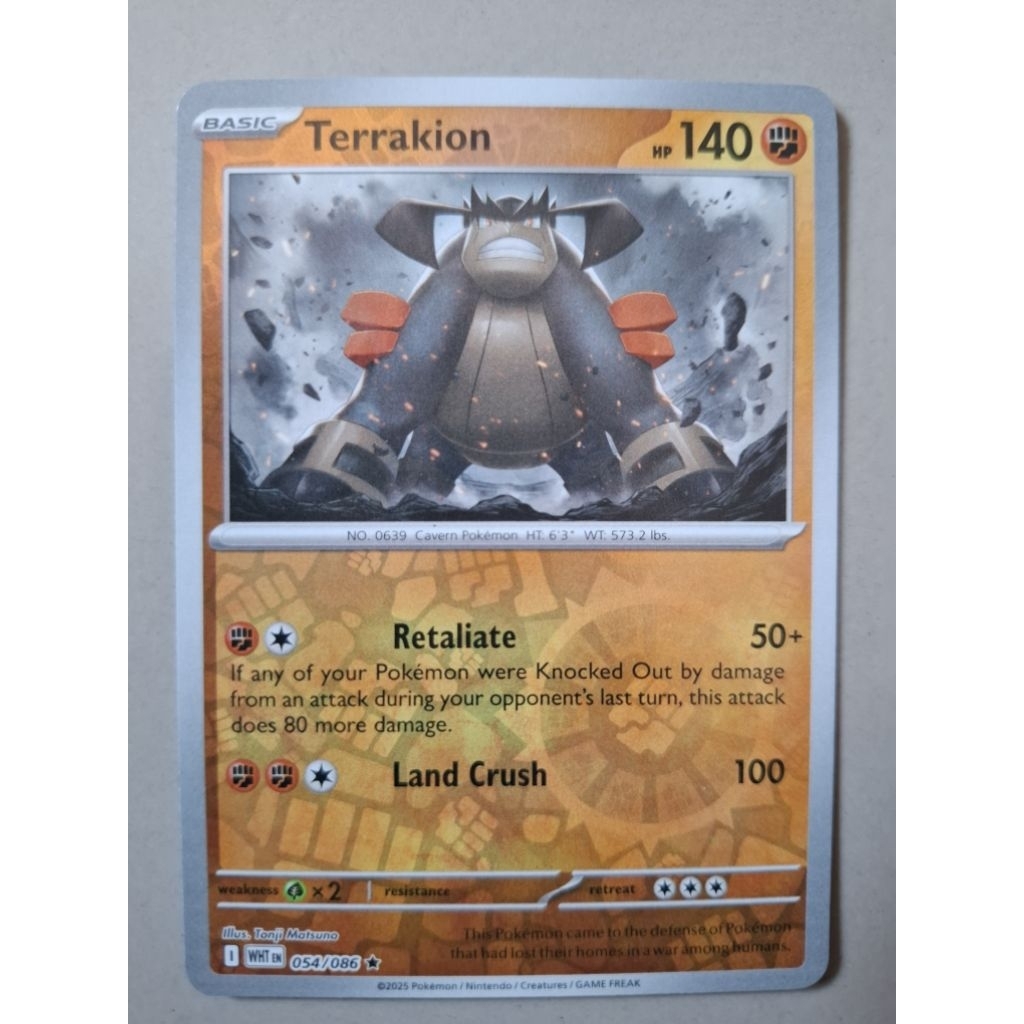 kartu pokemon original holo reverse / holo rare terrakion