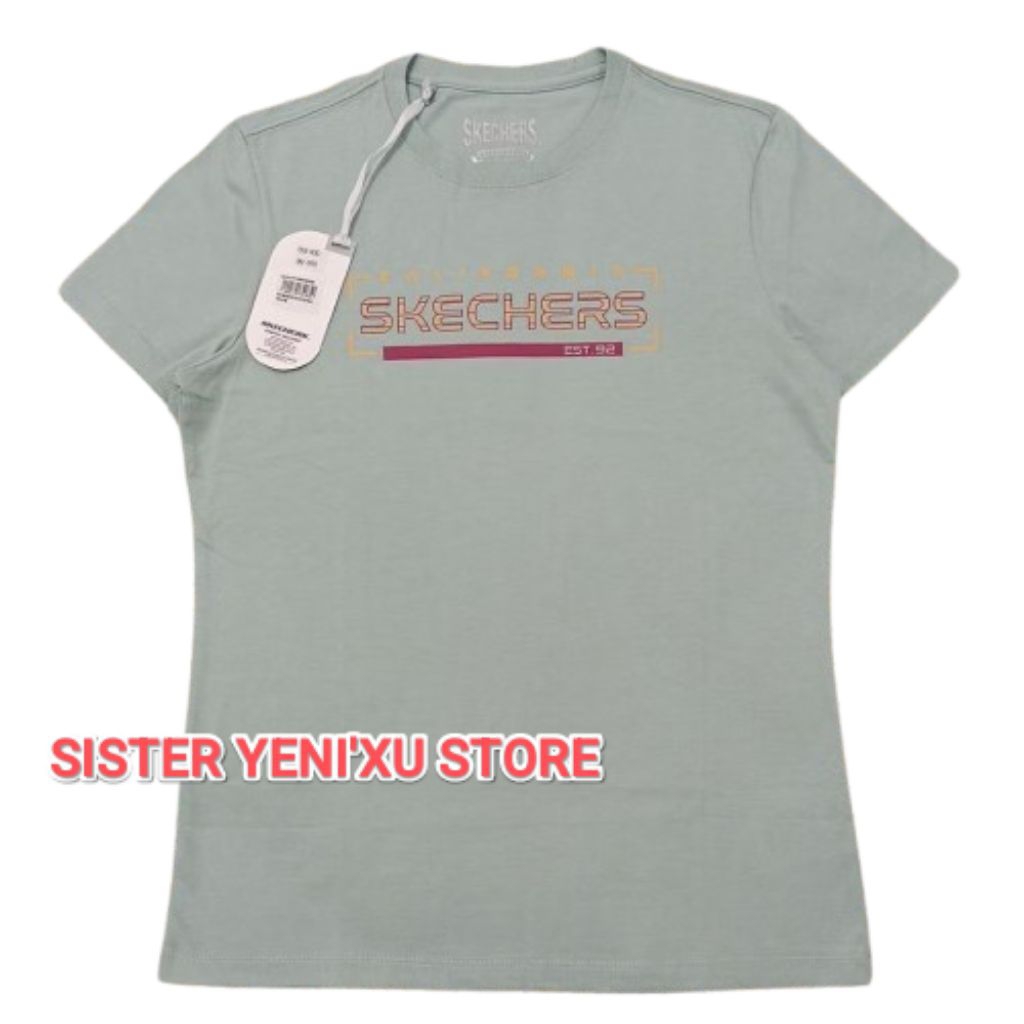 Kaos Skechers Women T-Shirt Wanita SAGE.G (Size S,M,L) ORIGINAL STORE 100%