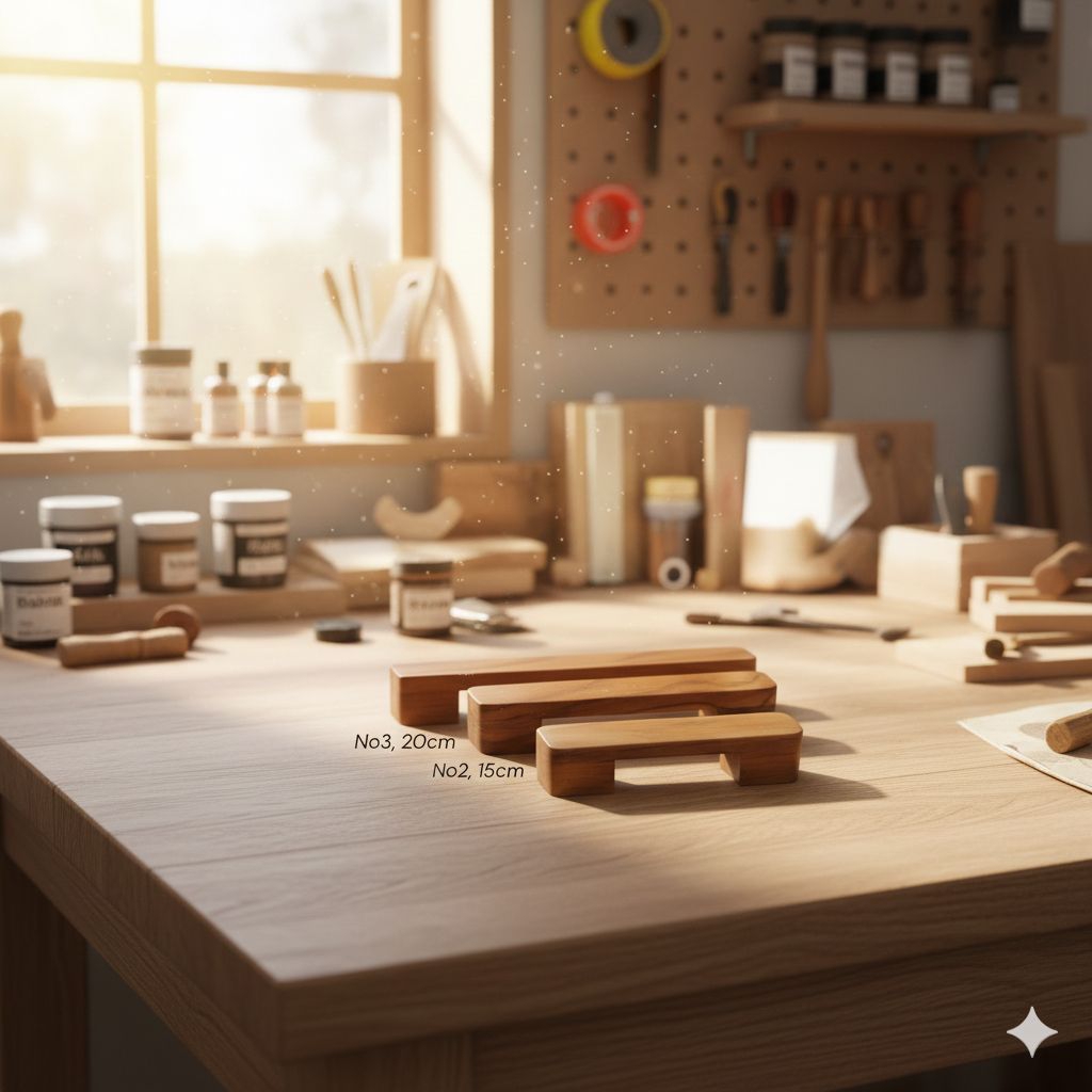 Tarikan laci bahan kayu jati