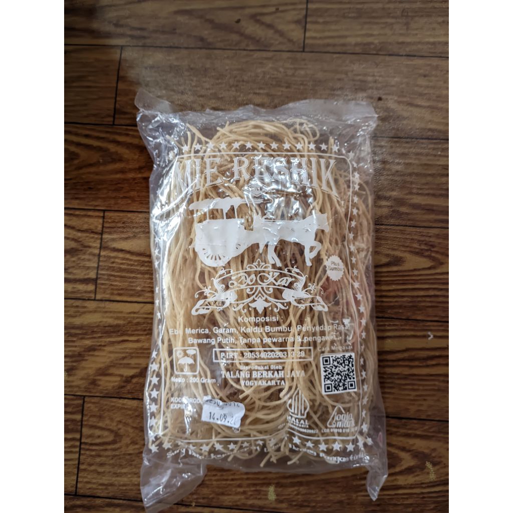 mie resik - mi lethek bantul instan - mie sehat - mi reshik dokar premium khas bantul - mi instan se