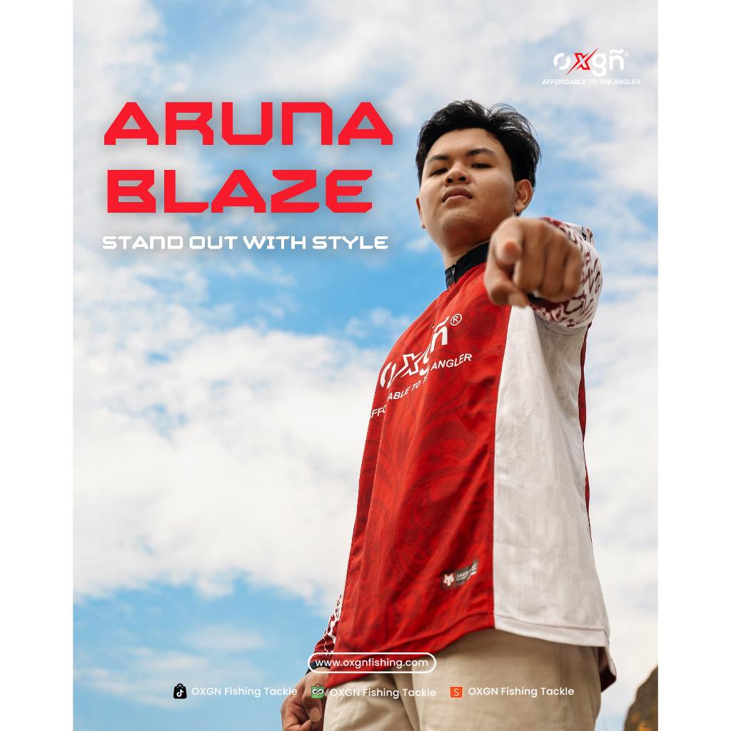 JERSEY MANCING JAKKARU OXGN ARUNA BLAZE | JERSEY DRYFIT PREMIUM LENGAN PANJANG | JERSEY ANTI UV