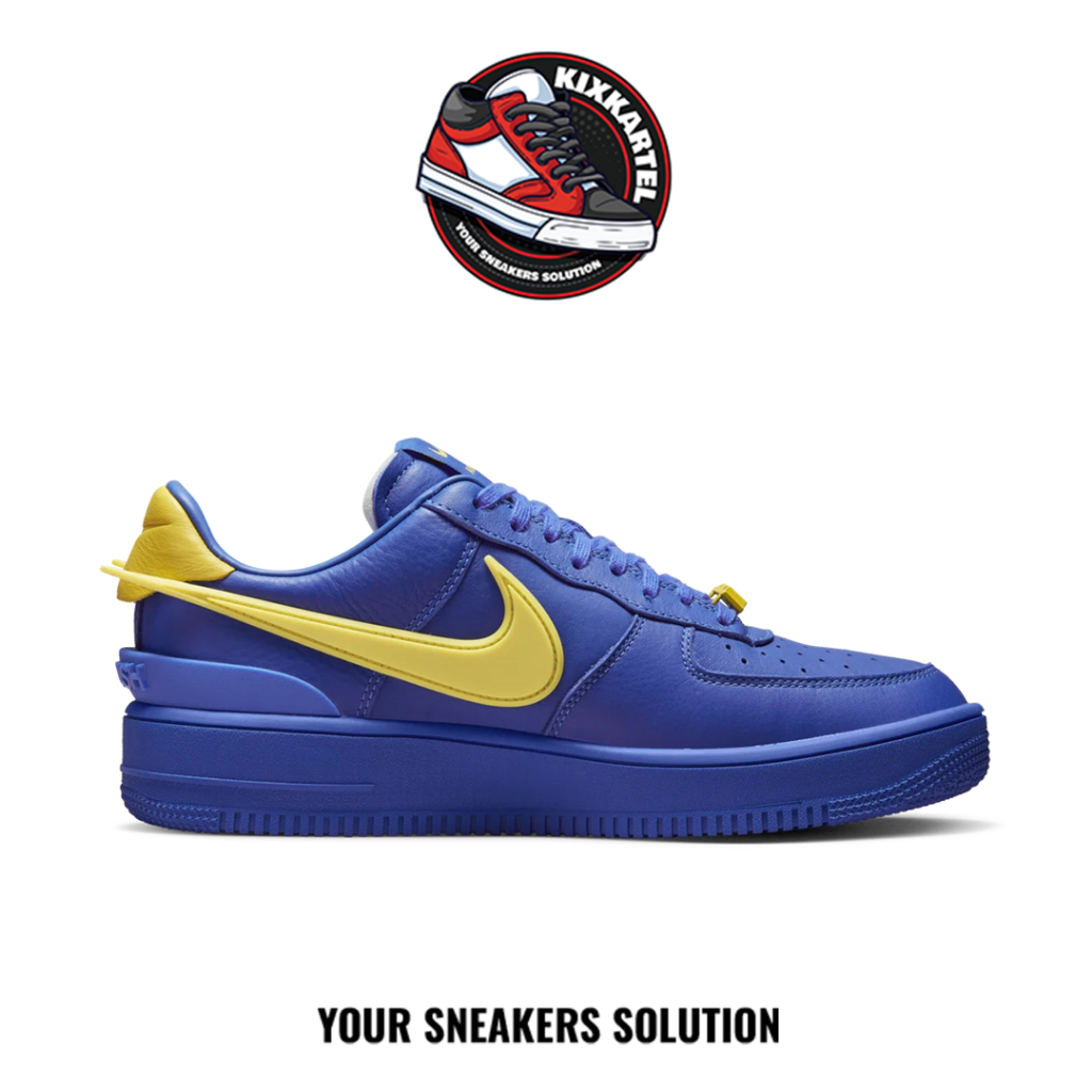Sepatu Nike Air Force 1 Low AMBUSH Game Royal Blue Yellow Authentic
