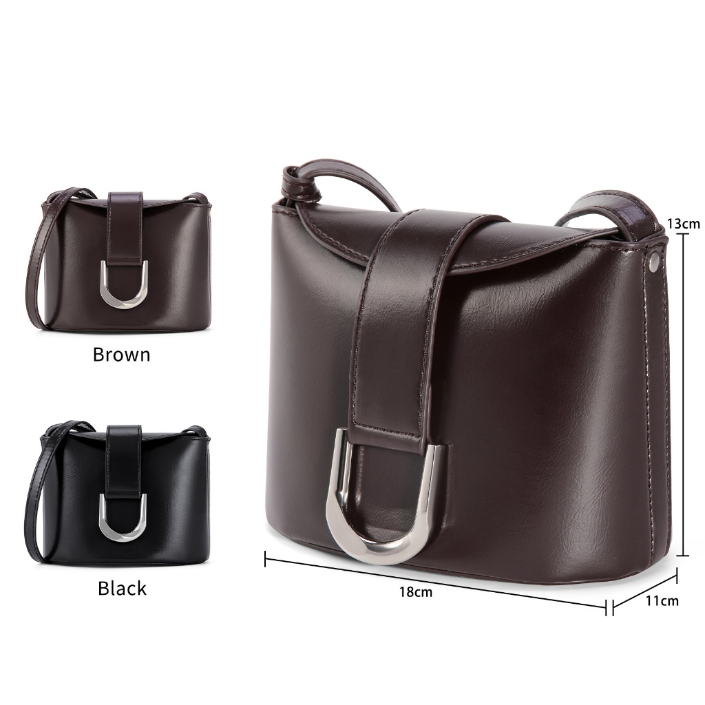 HOT DEALS Tas Ketek, Tas Bucket Retro by RAINSMORE - Tas Bentuk U yang Eksklusif, Model Kekinian dan