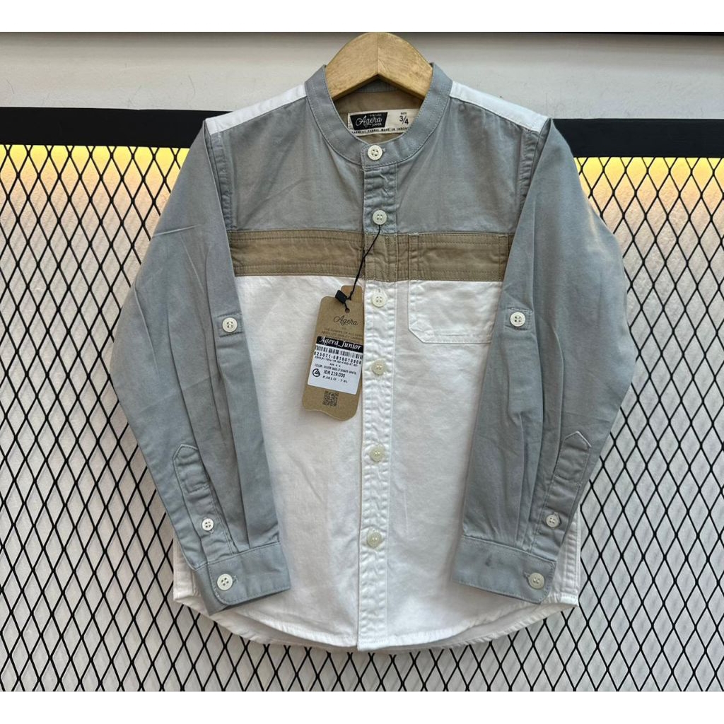 kemeja koko agera junior kombinasi kemeja koko tangan pendek