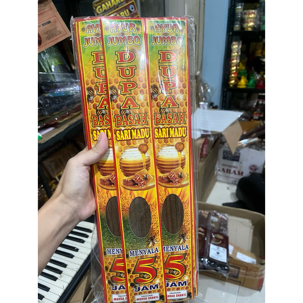 Dupa stick ayur jumbo dupa basah sari madu menyala 5 jam jumbo