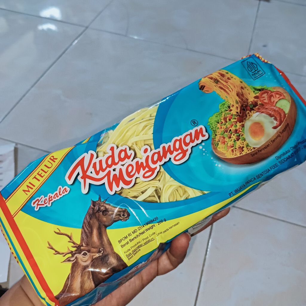 Mie Telur Kepala Kuda Menjangan GEPENG PIPIH 200g